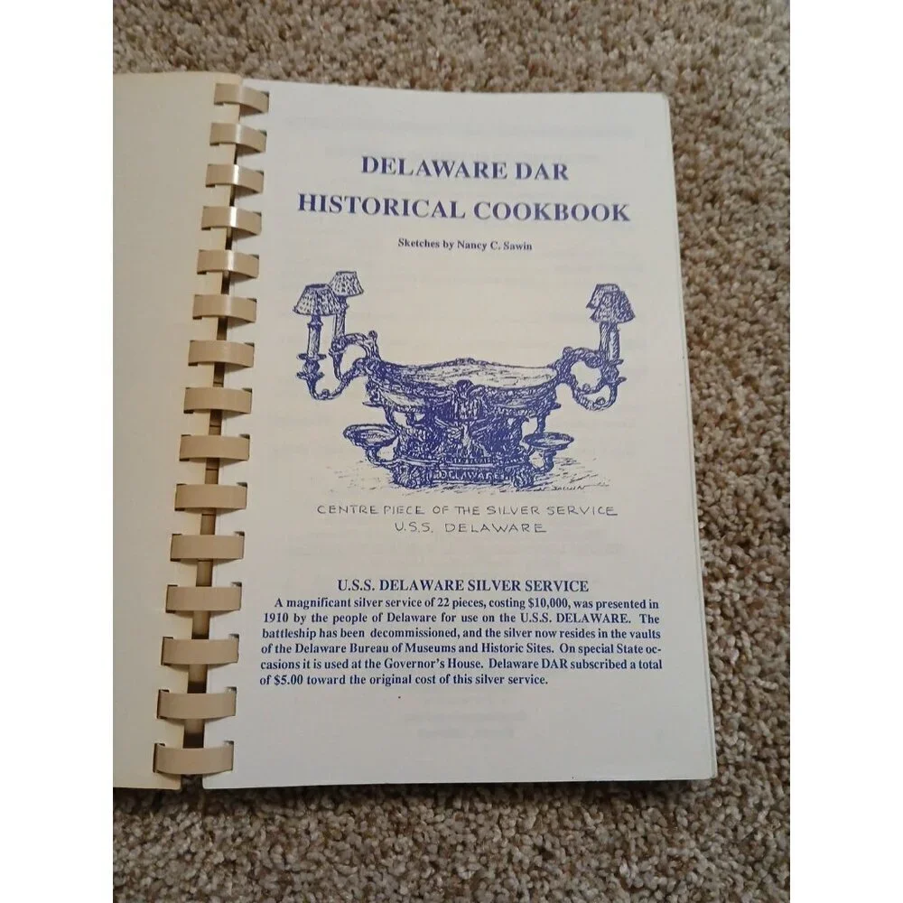 Delaware DAR Historical Cookbook‎ – Rare Spiral-Bound Edition